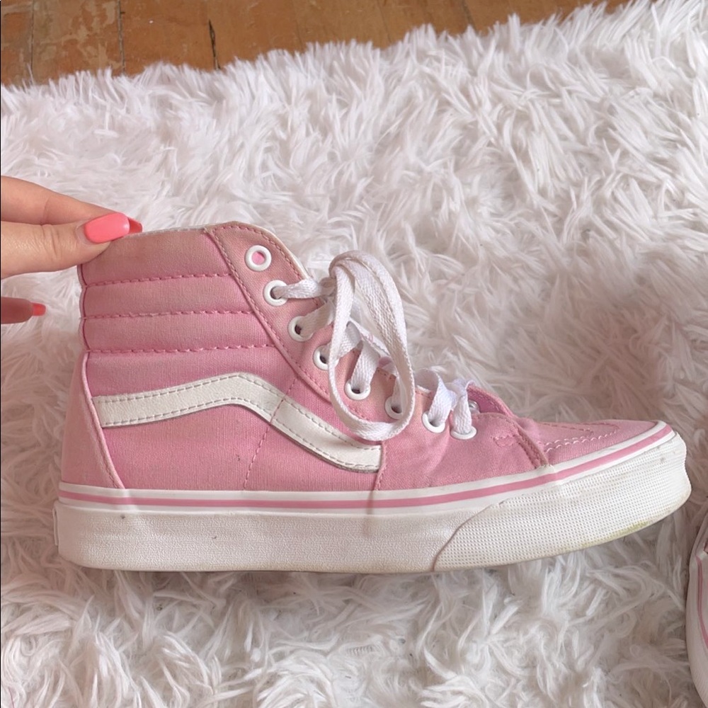 Pink high top vans